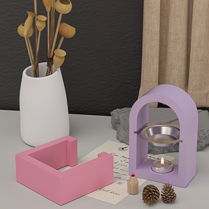 Brûleur d'encens en résine, moule en silicone, ornements géométriques, moule à bougie, diffuseur d'arômes, moule en résine, chandelier, décoration de la maison - Product Image 6