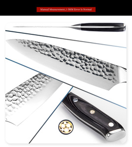 มีดเชฟสแตนเลสพร้อมด้ามจับ pakkawood สำหรับมีดเชฟในครัวที่บ้าน - Product Image 2