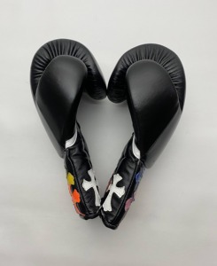 Guantes de Boxeo Profesionales de Alta Calidad, Negros, Totalmente Personalizables, con Cordones Dorados, 100% Cuero Vacuno Original, Guantes de Kick Boxing - Product Image 6