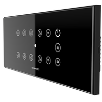 Sistema de Control de Iluminación Inteligente para Hogar Fox Domotics FDL Negro WiFi NFC con Control por Voz (Google Home Alexa) para 3 Encendidos/Apagados