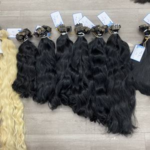 Paquete de cinta ondulada negra Cinta ondulada dibujada doble normal Cabello vietnamita negro Listo para enviar - Product Image 1