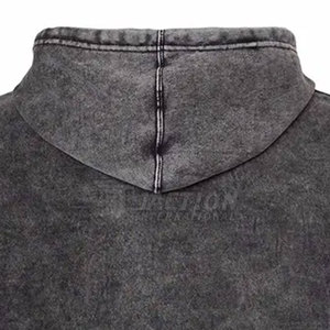 Sudaderas con capucha de lavado ácido básicas de diseño popular para hombres para adultos Ropa de hombre de último diseño Sudadera con capucha ligera - Product Image 6