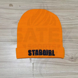 Beanie <b>Hat</b> Casual Lightweight Stylish <b>Winter</b> High Quality Custom Distressed Embroidery Logo 100% Acrylic Unisex Adjustable - Product Image 1