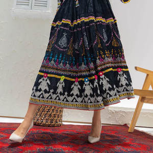 Vêtements faits à la main pleine broderie afghane robe traditionnelle afghane style chaud robes traditionnelles afghanes Kuchi faites à la main - Product Image 5
