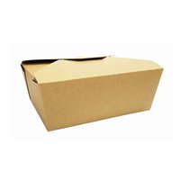 Boîte à repas jetable en papier kraft brun à vendre, emballage alimentaire à emporter pour restaurant, provenant d'un fabricant vietnamien