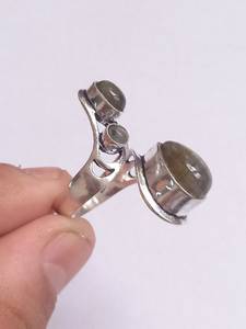 Natural Labradorite Gemstone <b>Ring</b> Healing <b>Crystal</b> Adjustable Jewelry - Product Image 3