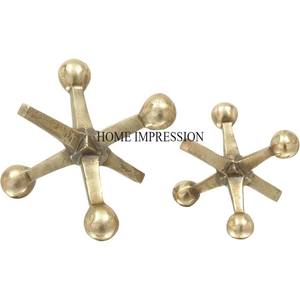 Ensemble de 2 fournitures de sculpture décorative pour la maison et l'hôtel en plaqué or au look attrayant de créateur unique le plus chic à un prix impressionnant - Product Image 1