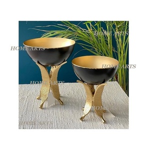 Bol de service alimentaire en laiton de couleur noire Design antique chocolats de forme ronde bol de service au meilleur prix en Inde - Product Image 3