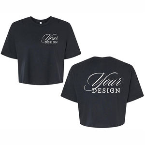 Camisetas de algodón de verano para mujer, camisetas cortas informales transpirables con estampado personalizado con logotipo DIY, ropa de calle amigable - Product Image 1