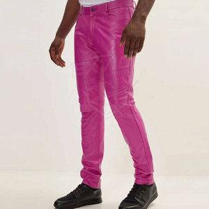 Pantalon en cuir uni pour homme, décontracté, tendance, vente chaude - Product Image 3