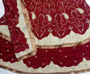 Designer moderne non cousu brodé à la main belle tenue de fête de qualité supérieure costumes indien mode avant style traditionnel soie - Product Image 3