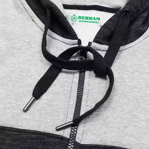 เสื้อฮู้ดซิปคุณภาพสูง ผ้าฝ้าย 100% แบบยูนิเซ็กซ์ สกรีนโลโก้ได้ สายรัดหนา ซิปสำหรับฤดูหนาว ผ้าฟลีซ/เฟรนช์เทอร์รี่ แห้งเร็ว - Product Image 5