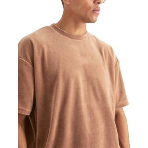 Camiseta de Cuello Redondo Oversize para Hombre con Diseño de Hombros Caídos, Material Personalizado de Alta Calidad, Conjunto de Moda de Dos Piezas, ¡Venta Caliente! - Product Image 5