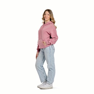 2023 Logo personnalisé femmes sweat à capuche surdimensionné haute qualité Zip imprimé coton confortable manches longues hiver polaire conception - Product Image 2
