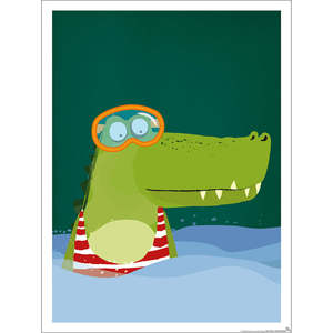 Modern Crocodile Africa Design <b>Poster</b> for Children's Room Made of Paper - Product Image 1