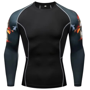 Men's Bjj MMA Rashguard Kickbox Clothes <b>Boxing</b> <b>Shirts</b> Sublimated Compression Rash Guard Clothes Wrestling Wear - Product Image 1