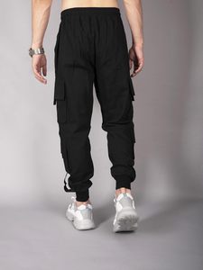 Pantalons cargo pour hommes en gros, design de logo personnalisé, fabrication OEM, pantalons sur mesure, pantalons cargo de qualité à prix abordable - Product Image 4
