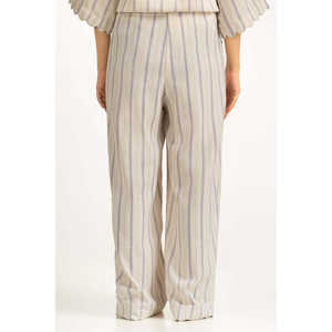 Pantalon large taille haute coupe droite en crêpe respirant style décontracté WM-COD-SS25-373B - Product Image 3