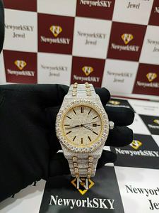 Montre Moissanite haut de gamme de style Hip Hop Bling pour hommes montre cloutée en diamant Moissanite véritable de luxe personnalisable pour hommes - Product Image 2