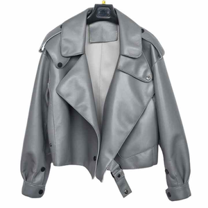 Ropa de invierno única nueva moda chaqueta de cuero para mujer/Top Trending tallas adultas chaqueta de cuero para mujer a la venta - Product Image 3