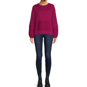 Sudadera con capucha de lana con estampado degradado de gran tamaño para mujer, sudadera de manga larga con logotipo frontal para Otoño Invierno - Product Image 5
