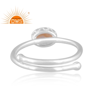 Latest Fine Sterling Silver Natural Citrine Gemstone <b>Adjustable</b> <b>Ring</b> Jewelry For Women Gift For Her - Product Image 4