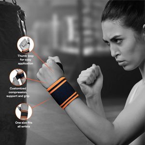 Bulk Selling <b>Wrist</b> Wrap With <b>Thumb</b> Loop With Polyester Made Universal Size Fitness Uses <b>Wrist</b> <b>Support</b> for Sale - Product Image 3
