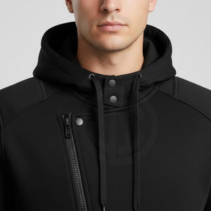 Comfortable Solid Hooded Winter Motorbike Hoodies 2026 Eco-Friendly Breathable Polyester/Cotton Fleece Moto Biker Style - Product Image 5