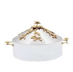 Plat de service en laiton poli en forme de dôme, 1 pièce, élégant, durable, moderne, design unique - Product Image 3