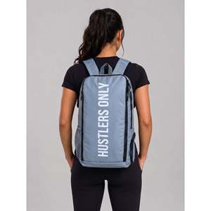 Mochila para Portátil M Fitness Gris Oxford de Nailon con Cierre de Cremallera, Correas para Hombro, Gran Capacidad, Ecológica, Casual, Unisex - Product Image 1