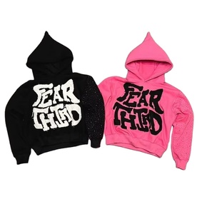 Sudadera Unisex Negra al por Mayor para Sublimación, Estilo Cuadrado, Algodón, Logotipo Personalizado, Impresión Puff, Cuello Redondo, Bordado, Parche, Lavado Ácido - Product Image 2