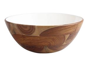 Exportateur indien Bol à fruits Bois de manguier Haute finition émaillée Bols de service Table Décoratif Bol élégant pour fruits et soupe - Product Image 3