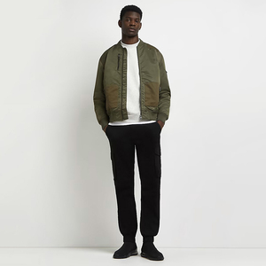 Veste avec nom et numéro de l'équipe de grande taille personnalisée Veste universitaire respirante brodée en satin d'hiver pour hommes - Product Image 3