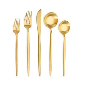 ชุดเครื่องใช้บนโต๊ะอาหารสเตนเลสสตีลทนทานสุดหรูสำหรับ5ชิ้นพร้อมการตกแต่งที่สวยงามใช้ในงานปาร์ตี้ - Product Image 1