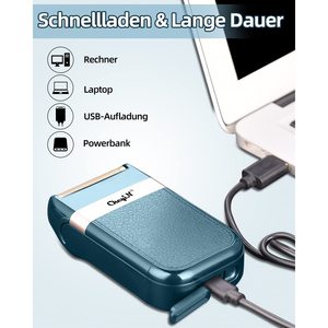 Rasoir rotatif électrique pour homme, rechargeable, sans fil, mini rasoir, utilisation humide/sèche, rasoir pour le visage, tondeuse à barbe étanche, lavable - Product Image 5