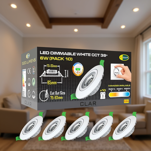 Anneau de downlight réglable CCT blanc 6W 75-78mm 38 pour éclairage personnalisé - Product Image 3
