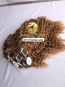 Qualité supérieure Vison cambodgien Temple indien Vierge 20 ''Couleur #14 Kinky Curly Colored Bundles Extension Fournisseur donneur unique - Product Image 3