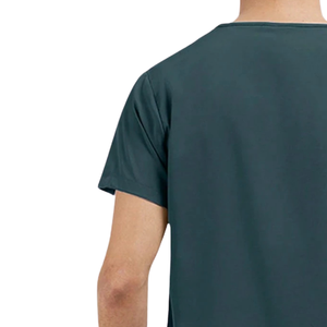 Unisex Medical <b>Scrub</b> Suit V Neck Short Sleeve Top Cargo Pants Woven Fabric Eco-Friendly Beauty <b>Salon</b> Customized Color - Product Image 4