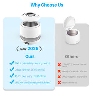 Ultrasonic Cleaner Uv Quick Clean Multipurpose Rechargeable LED Display Type-C Charging IPX7 Quiet Operation For Watch Denture - Product Image 6