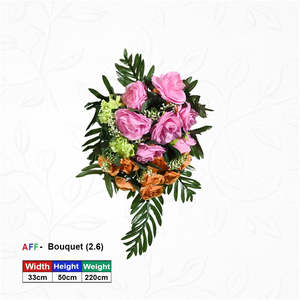 Arreglo Floral Artificial para Pared con Diseño de Atardecer Sorbet y Prado Primaveral - Product Image 1