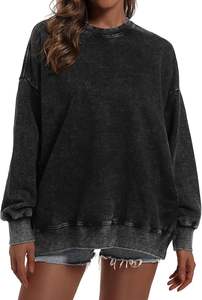 Acid Wash Unisex Fleece Winter Hoodie Featuring Vintage Fade Regular Fit Cotton Streetwear Style Modern <b>Retro</b> Comfort Appeal - Product Image 3