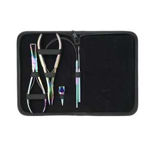 Kit de Herramientas para Extensiones de Cabello, Alicates para Cerrar Anillos Micro, Aguja para Extensiones de Cabello, Anillo Separador de Cabello para Salón y Clips de Sección para Peinado - Product Image 5