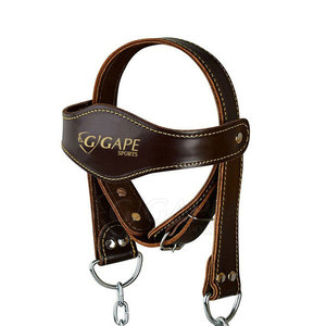 Harnais de Tête Ajustable Ultime en Métal et EVA avec Sangles en Cuir – Accessoire de Fitness Confortable pour l'Entraînement de Musculation - Product Image 3