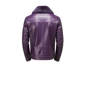 Chaqueta de Hombre de Piel de Oveja Resistente con Cuello Alto y Logotipo Frontal, Construcción Robusta para Uso en Invierno Extremo - Product Image 6