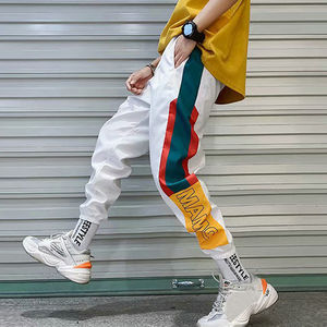 Pantalon de survêtement d'entraînement en coton uni avec logo personnalisé en gros - Product Image 6