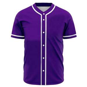 Camisetas de Béisbol/Sóftbol Personalizadas 100% Poliéster Sublimadas Transpirables Antibacterianas de Secado Rápido con Botones de Color Personalizado - Product Image 2