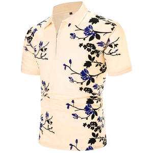 Polos con estampado personalizado para hombre, media cremallera, informal, manga corta, moda de verano, Polo transpirable, OEM, venta al por mayor - Product Image 4