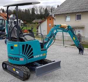 Mini-excavatrice compacte diesel ultra-compacte Short Tail Swing Sunward SWE18UB avec hydraulique auxiliaire - Product Image 3