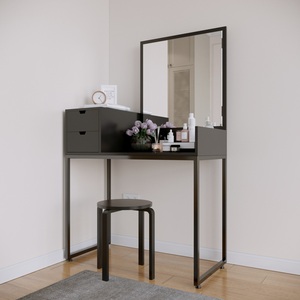 Minimalist Wooden Dressing <b>Table</b> with Lighted <b>Mirror</b> BTD68014 for Bedroom or Hotel Use Simple Makeup Vanity with Drawers - Product Image 6