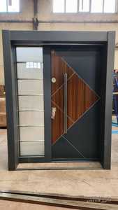 Armida ประตูทางเข้าเหล็กแบบทันสมัยมีหลายสีให้เลือกสำหรับการป้องกันการโจรกรรมภายนอกโรงแรมฉนวนกันความร้อนเสียง - Product Image 3